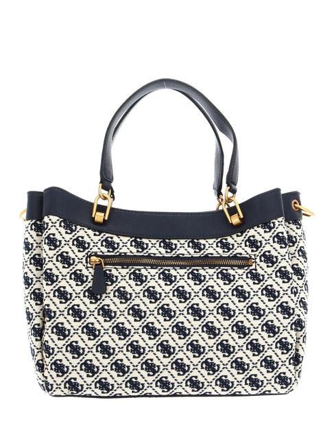 SHEMARA Sac jacquard avec bandouli&egrave;re logo marine - Sacs pour Femme