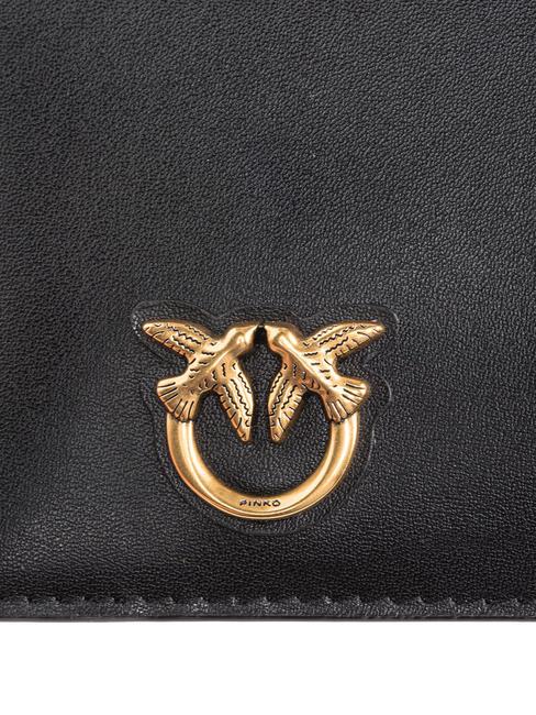 AIRONE Porte-cartes / Porte-monnaie noir-or antique - Portefeuilles Femme