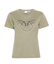 PINKO QUENTIN T-shirt avec application de bijoux vert vert - T-shirt - 3