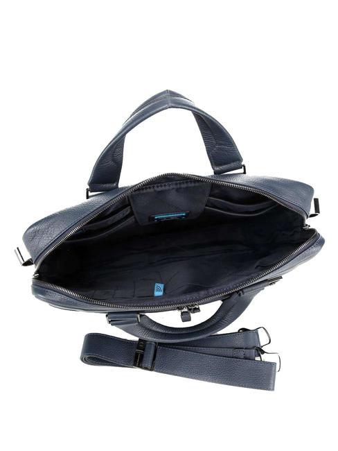 MODUS RESTYLING Mallette en cuir pour pc 14" bleu - Porte Documents Travail