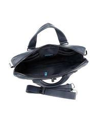PIQUADRO MODUS RESTYLING Mallette en cuir pour pc 14" bleu - Porte Documents Travail - 5