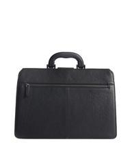 PIQUADRO BLACK SQUARE Doctor Bag en cuir, support PC 13" Noir - Porte Documents Travail - 3