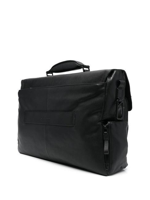 HARPER Mallette pour ordinateur portable 15,6", en cuir Noir - Porte Documents Travail