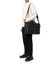 PIQUADRO HARPER Mallette pour ordinateur portable 15,6", en cuir Noir - Porte Documents Travail - 4