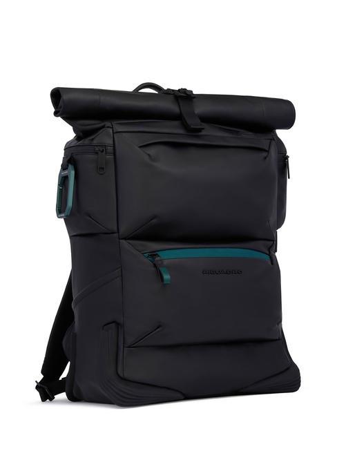 CORNER 2.0 SPECIALE  Sac à dos pour ordinateur portable 15,6", en cuir, avec housse de pluie Noir - Sacs à dos pour ordinateur portable