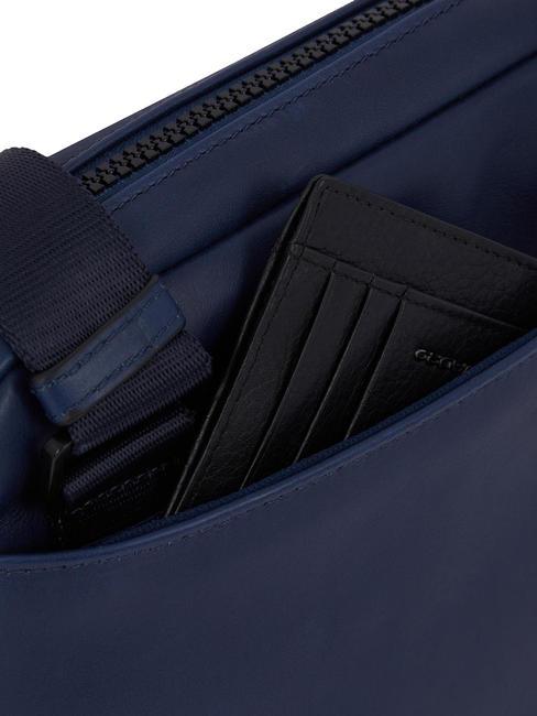 AYE Sac iPad en cuir bleu - Sacs en Bandouli&egrave;res pour Homme