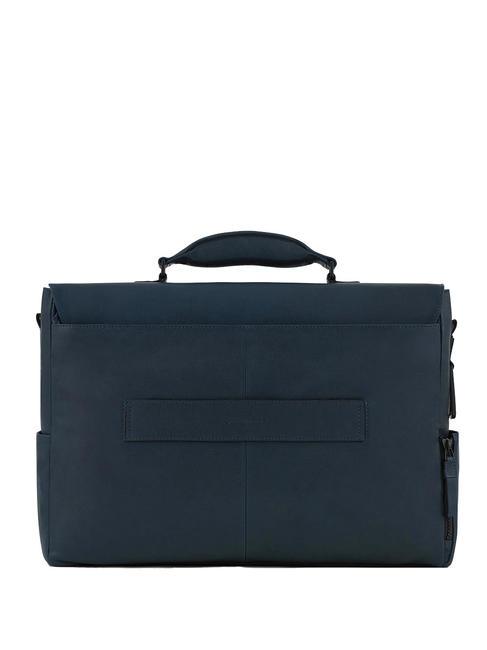 HARPER Mallette pour ordinateur portable 15,6", en cuir bleu - Porte Documents Travail