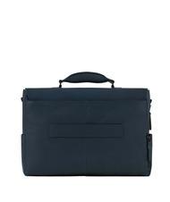 PIQUADRO HARPER Mallette pour ordinateur portable 15,6", en cuir bleu - Porte Documents Travail - 3