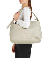 CALVIN KLEIN ELEVATED SOFT Grand sac &agrave; bandouli&egrave;re &eacute;cru fonc&eacute; - Sacs pour Femme - 4