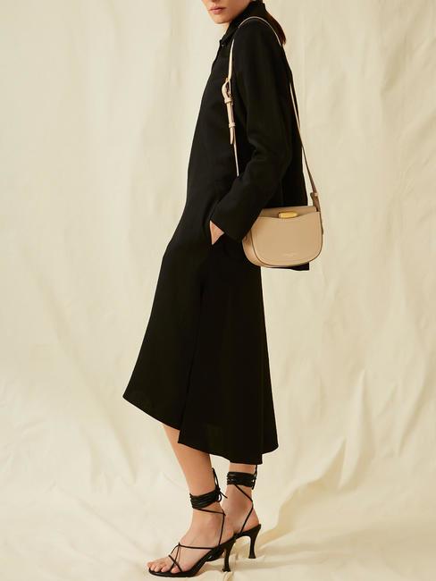 SANDY Sac bandouli&egrave;re en cuir Noir - Sacs pour Femme