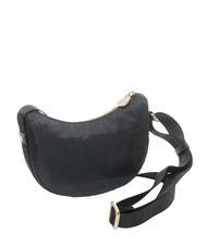 BORBONESE HOBO LUNA MINI ECO LINE Sac d'épaule noir foncé - Sacs pour Femme - 2