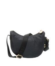 BORBONESE HOBO LUNA MINI ECO LINE Sac d'épaule noir foncé - Sacs pour Femme - 3