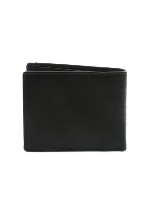 STRIPE Portefeuille en cuir avec porte-monnaie noir/marine - Portefeuilles Homme