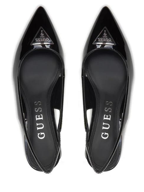 ZANDA Escarpins &agrave; bride arri&egrave;re verni NOIR - Chaussures Femme