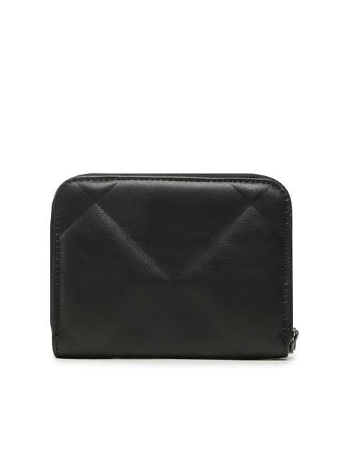 RE-LOCK QUILT Portefeuille moyen zipp&eacute; autour cknoir - Portefeuilles Femme