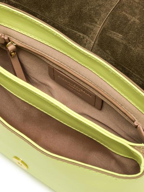 HELENA ROUND Sac en cuir à rabat lumière ensoleillée - Sacs pour Femme