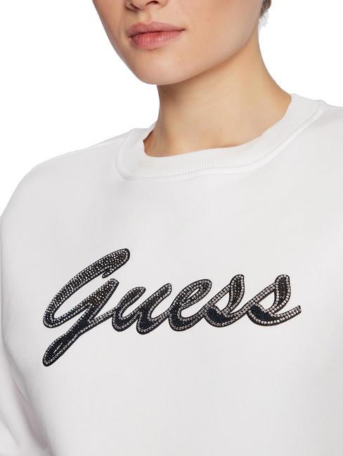 LOGO Sweat-shirt avec logo imprim&eacute; blanc pur - Sweat-shirts pour femmes
