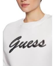 GUESS LOGO Sweat-shirt avec logo imprim&eacute; blanc pur - Sweat-shirts pour femmes - 3