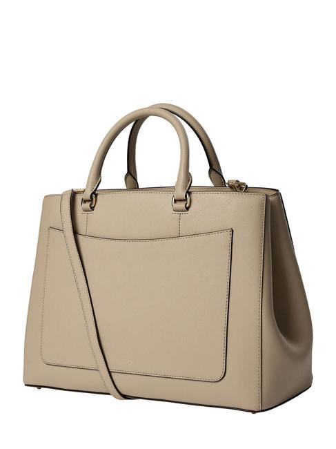 HANNA Grand sac &agrave; main en cuir beige clair - Sacs pour Femme