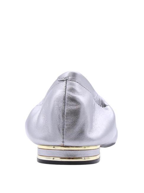 MICKLE Ballerines en cuir étain - Chaussures Femme