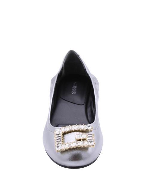 MICKLE Ballerines en cuir étain - Chaussures Femme