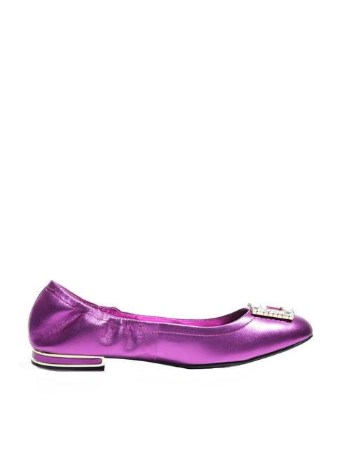 MICKLE Ballerines en cuir fuchsia - Chaussures Femme