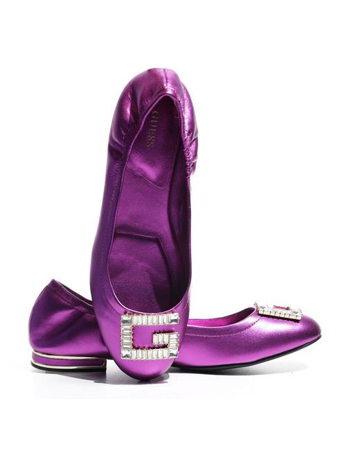 MICKLE Ballerines en cuir fuchsia - Chaussures Femme