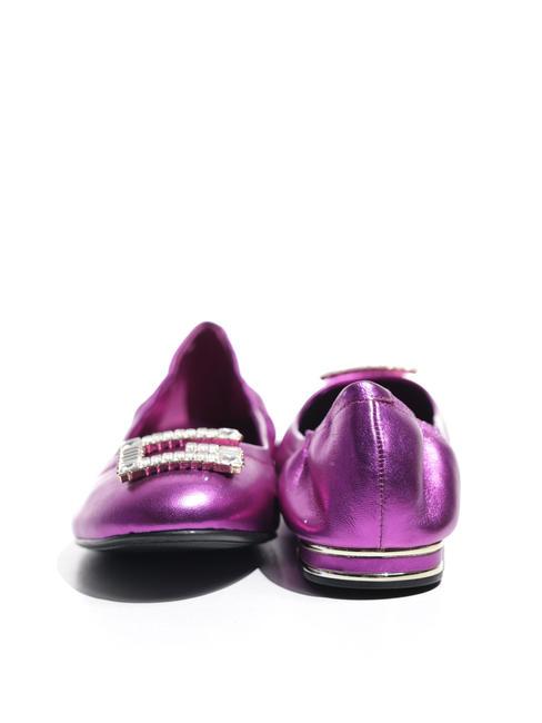 MICKLE Ballerines en cuir fuchsia - Chaussures Femme