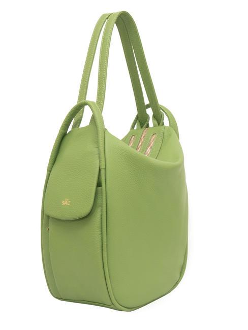 TRIO Sac à dos en cuir martelé pomme verte - Sacs pour Femme