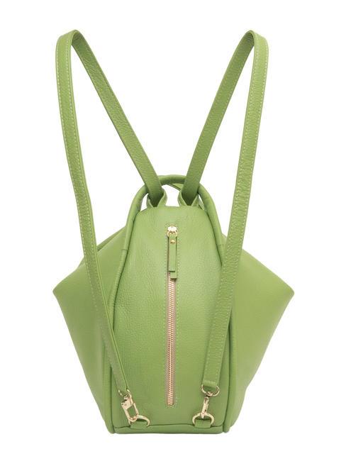 TRIO Sac à dos en cuir martelé pomme verte - Sacs pour Femme