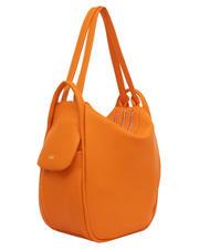 LESAC TRIO Sac &agrave; dos en cuir martel&eacute; orange - Sacs pour Femme - 2
