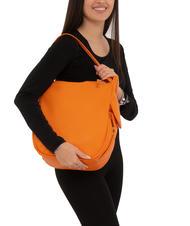 LESAC TRIO Sac &agrave; dos en cuir martel&eacute; orange - Sacs pour Femme - 4