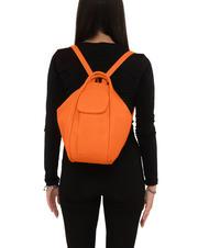 LESAC TRIO Sac &agrave; dos en cuir martel&eacute; orange - Sacs pour Femme - 5