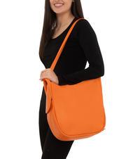 LESAC TRIO Sac &agrave; dos en cuir martel&eacute; orange - Sacs pour Femme - 6