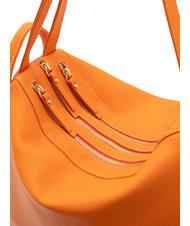 LESAC TRIO Sac &agrave; dos en cuir martel&eacute; orange - Sacs pour Femme - 7