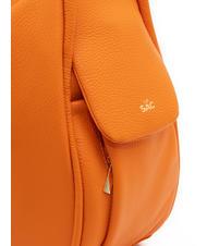 LESAC TRIO Sac &agrave; dos en cuir martel&eacute; orange - Sacs pour Femme - 8