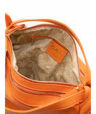 LESAC TRIO Sac &agrave; dos en cuir martel&eacute; orange - Sacs pour Femme - 9