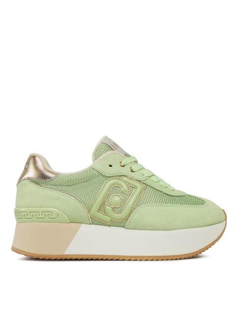 DREAMY 02 Baskets &agrave; plateforme vert clair/or clair - Chaussures Femme