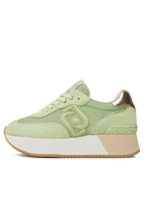 DREAMY 02 Baskets &agrave; plateforme vert clair/or clair - Chaussures Femme