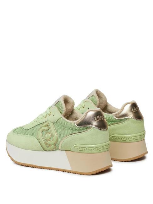 DREAMY 02 Baskets &agrave; plateforme vert clair/or clair - Chaussures Femme