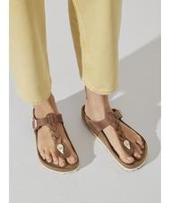 BIRKENSTOCK GIZEH Tongs en cuir Cognac - Chaussures unisexe - 8