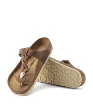 BIRKENSTOCK GIZEH Tongs en cuir Cognac - Chaussures unisexe - 7