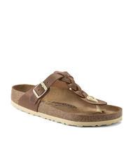 BIRKENSTOCK GIZEH Tongs en cuir Cognac - Chaussures unisexe - 4