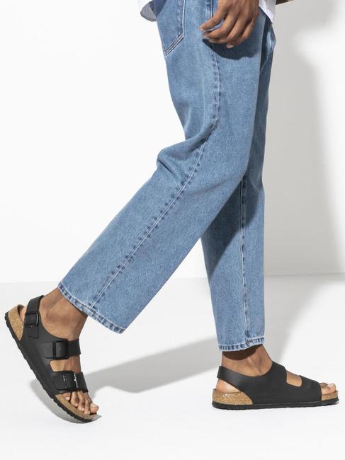 MILANO Sandale pantoufle Birko-Flor noir - Chaussures unisexe