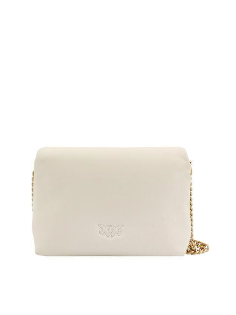 LOVE CLICK PUFF Mini sac porté épaule en cuir blanc + couleur bloc blanc - Sacs pour Femme