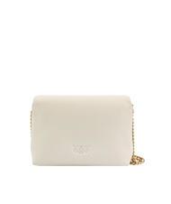 PINKO LOVE CLICK PUFF Mini sac porté épaule en cuir blanc + couleur bloc blanc - Sacs pour Femme - 3