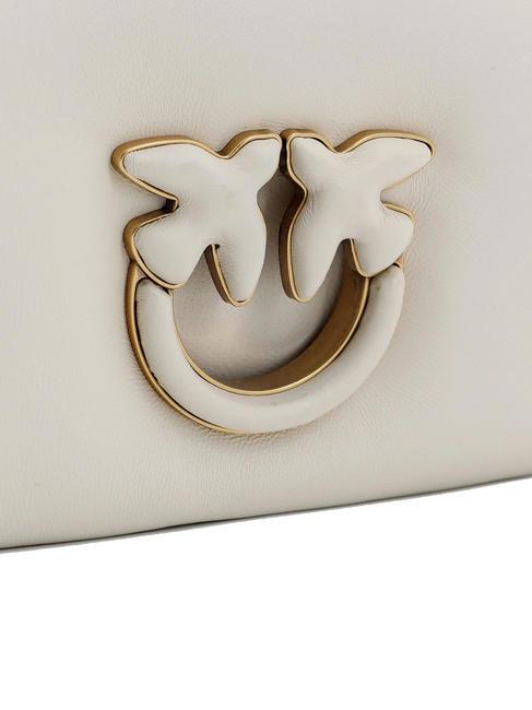 LOVE CLICK PUFF Mini sac porté épaule en cuir blanc + couleur bloc blanc - Sacs pour Femme