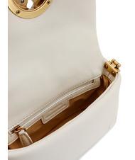 PINKO LOVE CLICK PUFF Mini sac porté épaule en cuir blanc + couleur bloc blanc - Sacs pour Femme - 5