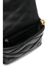 PINKO LOVE CLICK PUFF Mini sac en cuir matelassé noir-or antique - Sacs pour Femme - 5