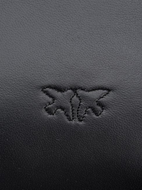 LOVE CLICK PUFF CLASSIC Sac bandouli&egrave;re en cuir couleur de bloc de limousine noire - Sacs pour Femme